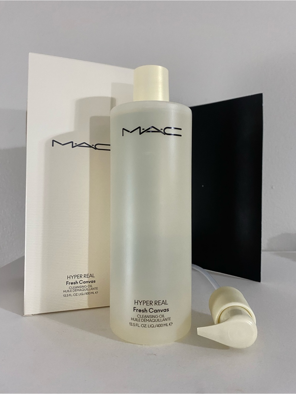MAC Hyper Real Fresh Canvas Cleansing Oil With Pump, 13.5 OZ / 400ML, Jumbo Size